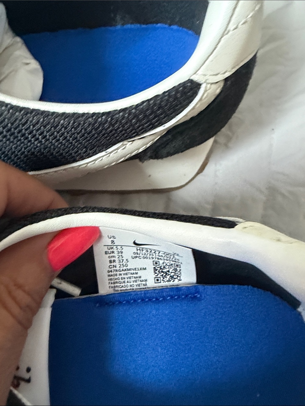 Nike Black and White Retro Runner Sneakers - Picture 4 of 4